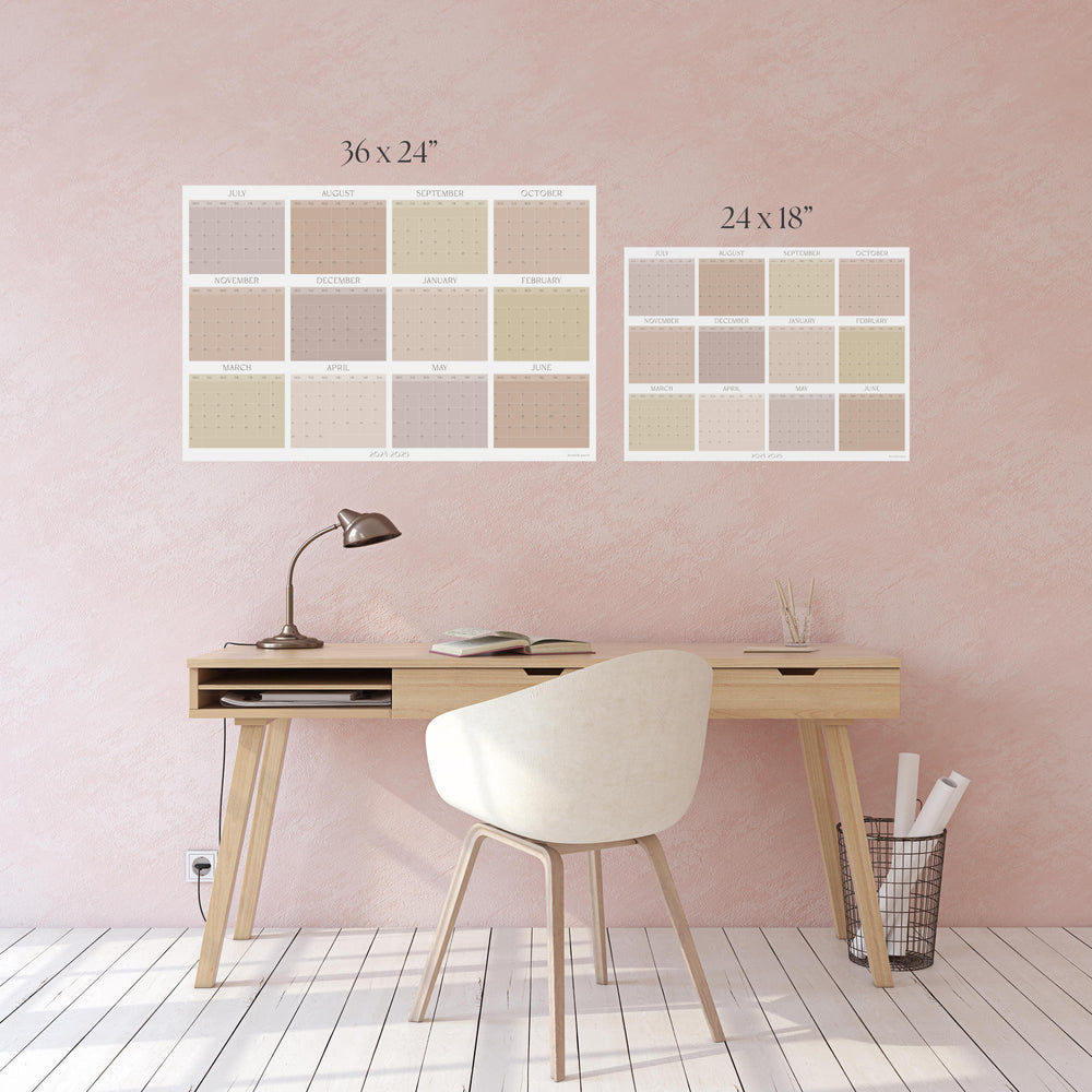 
                      
                        2024 2025 Midyear Large Wall Calendar, Modern Pastel, College Student Gift,
                      
                    