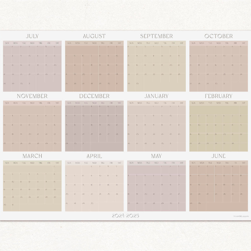 
                      
                        2024 2025 Midyear Large Wall Calendar, Modern Pastel, College Student Gift,
                      
                    