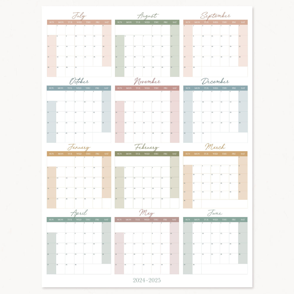 
                      
                        Academic School Calendar, Large Wall Calendar For Students, Teacher Planner,
                      
                    