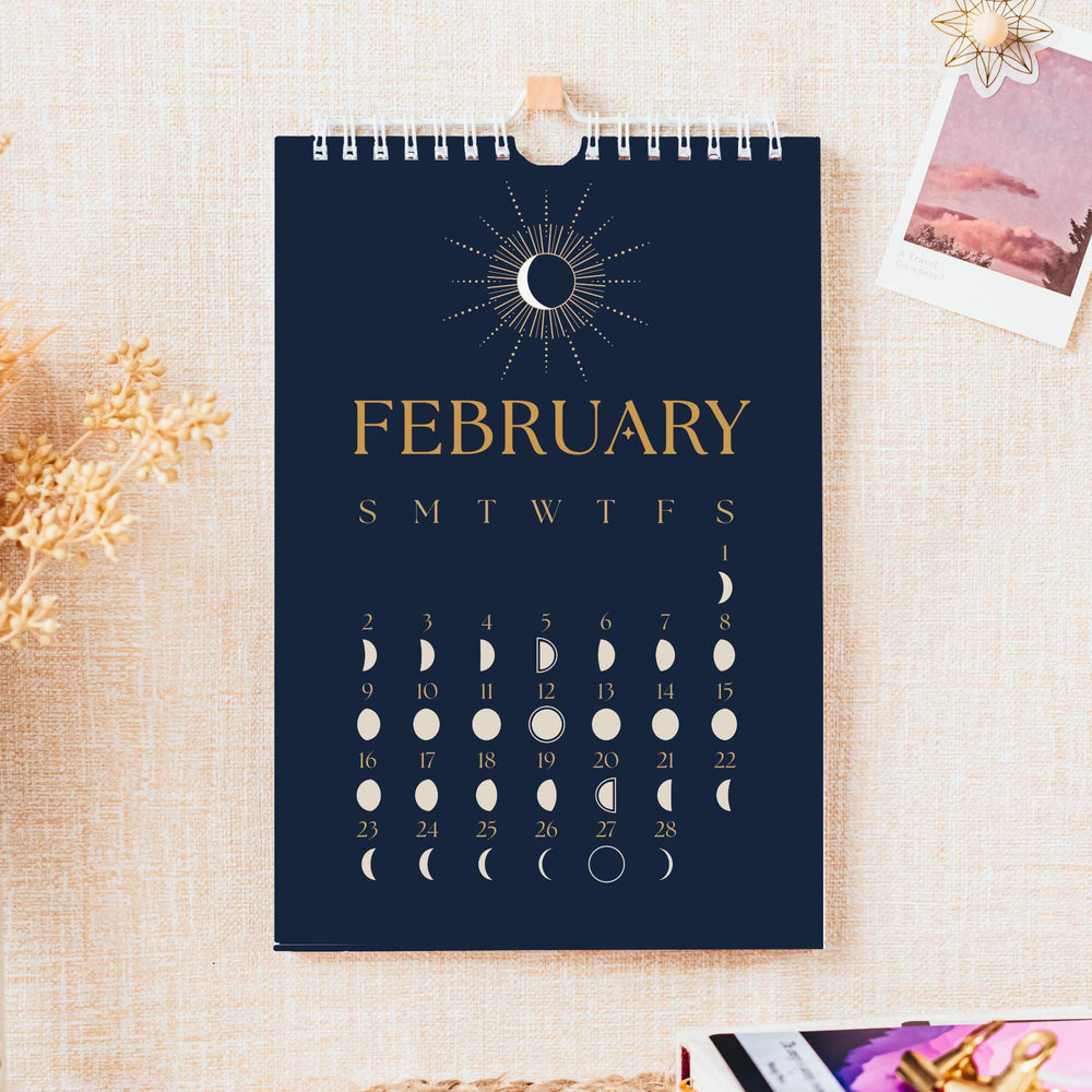 
                      
                        2025 Moon Phases Illustrated Calendar, Celestial Wall Art,
                      
                    