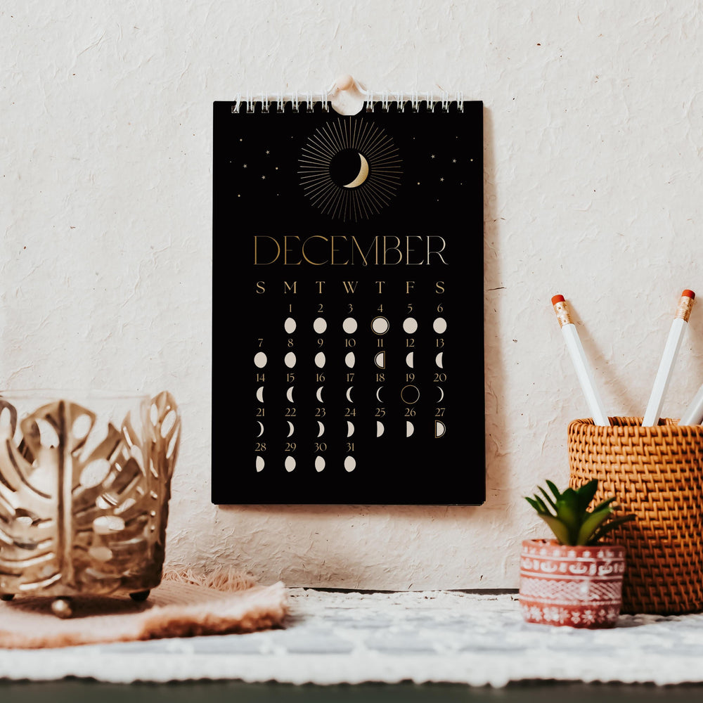 
                      
                        2025 Lunar Phases Art Calendar, Mystical Moon Wall Decor for Home or Office,
                      
                    