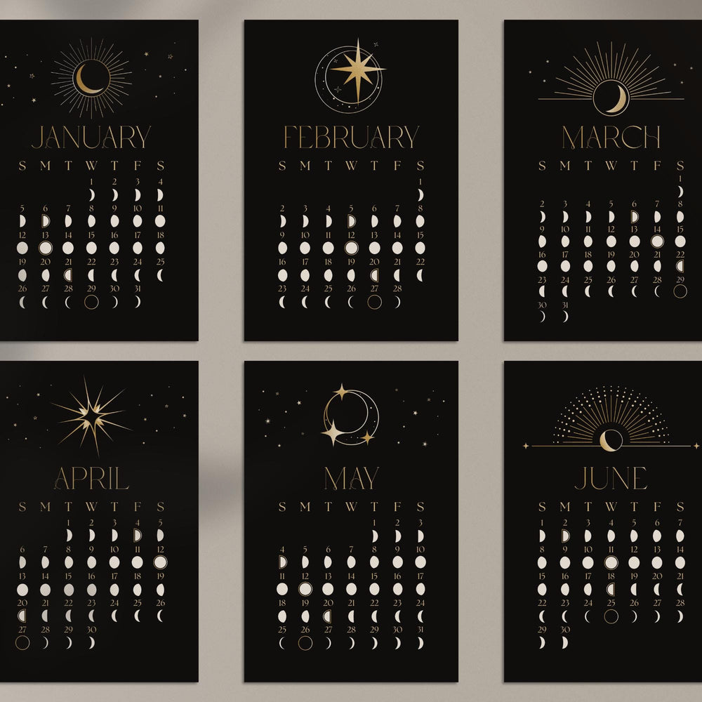 
                      
                        2025 Lunar Phases Art Calendar, Mystical Moon Wall Decor for Home or Office,
                      
                    