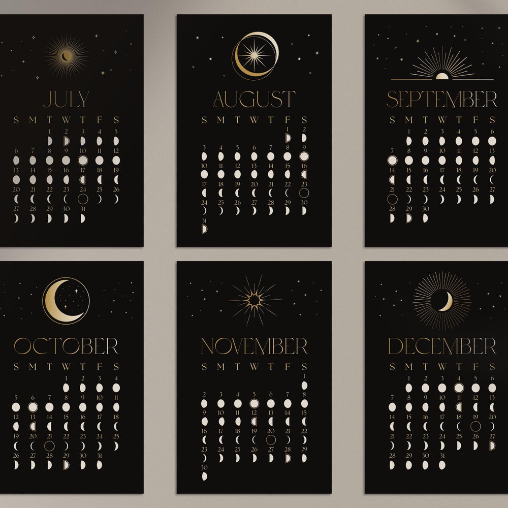 
                      
                        2025 Lunar Phases Art Calendar, Mystical Moon Wall Decor for Home or Office,
                      
                    