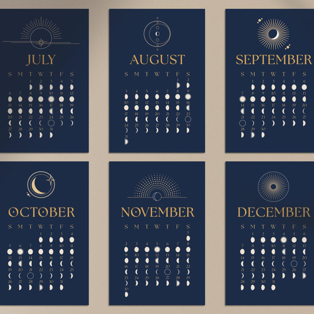 
                      
                        2025 Moon Phases Illustrated Calendar, Celestial Wall Art,
                      
                    