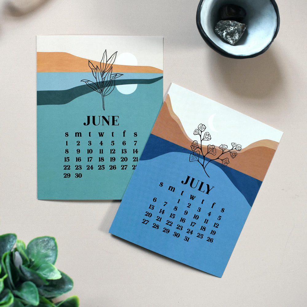 
                      
                        2025 Boho Landscape Illustrated Art Desk Calendar Cards, Thoughtful Gift For Nature Lovers,
                      
                    