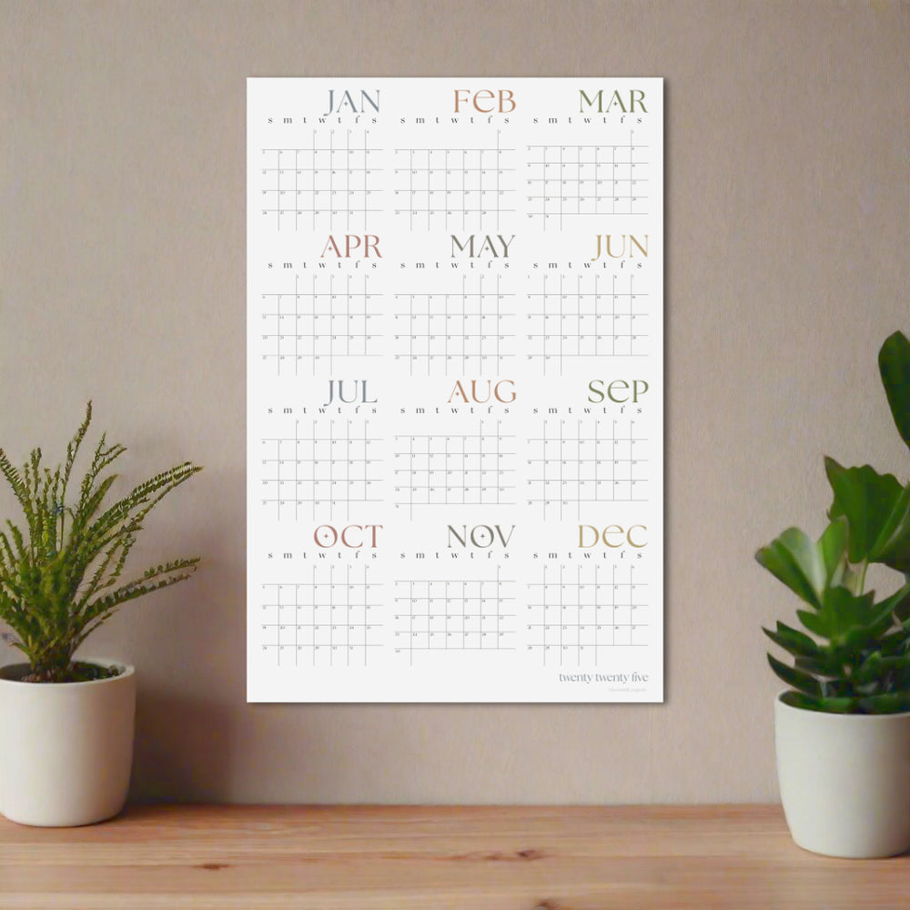 2025 Minimalist Wall Planner