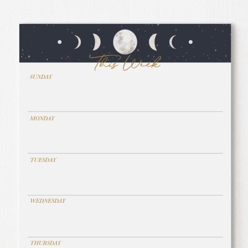 
                      
                        Moon Phase Weekly Planner Pad
                      
                    