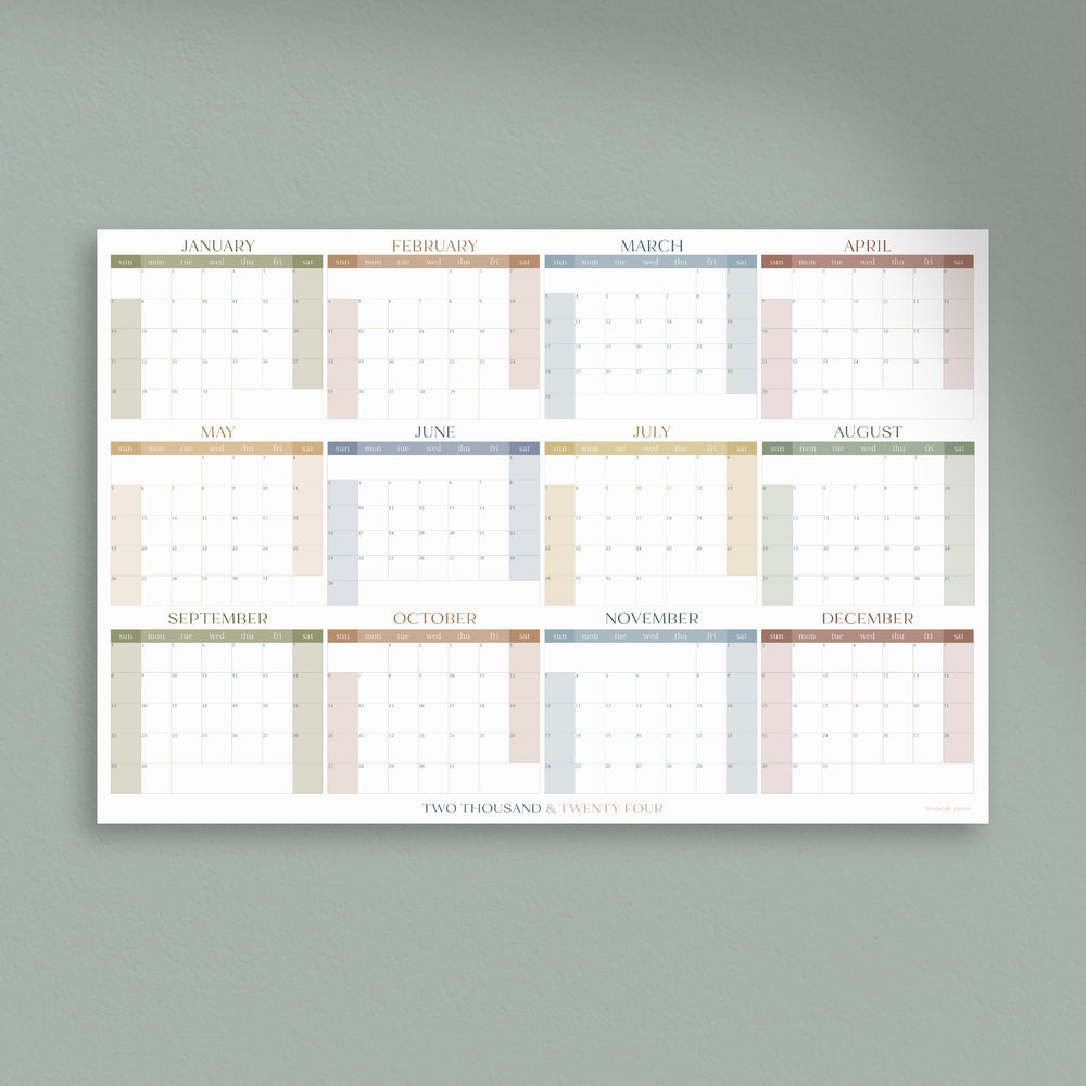 2024 Wall Planner, Large Wall Calendar, Full Year Calendar,