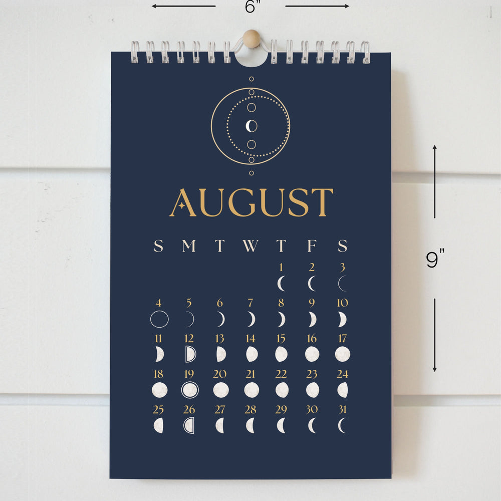 
                      
                        2024 Moon Phase Calendar, Celestial Wall Art, Small Wall Calendar,
                      
                    