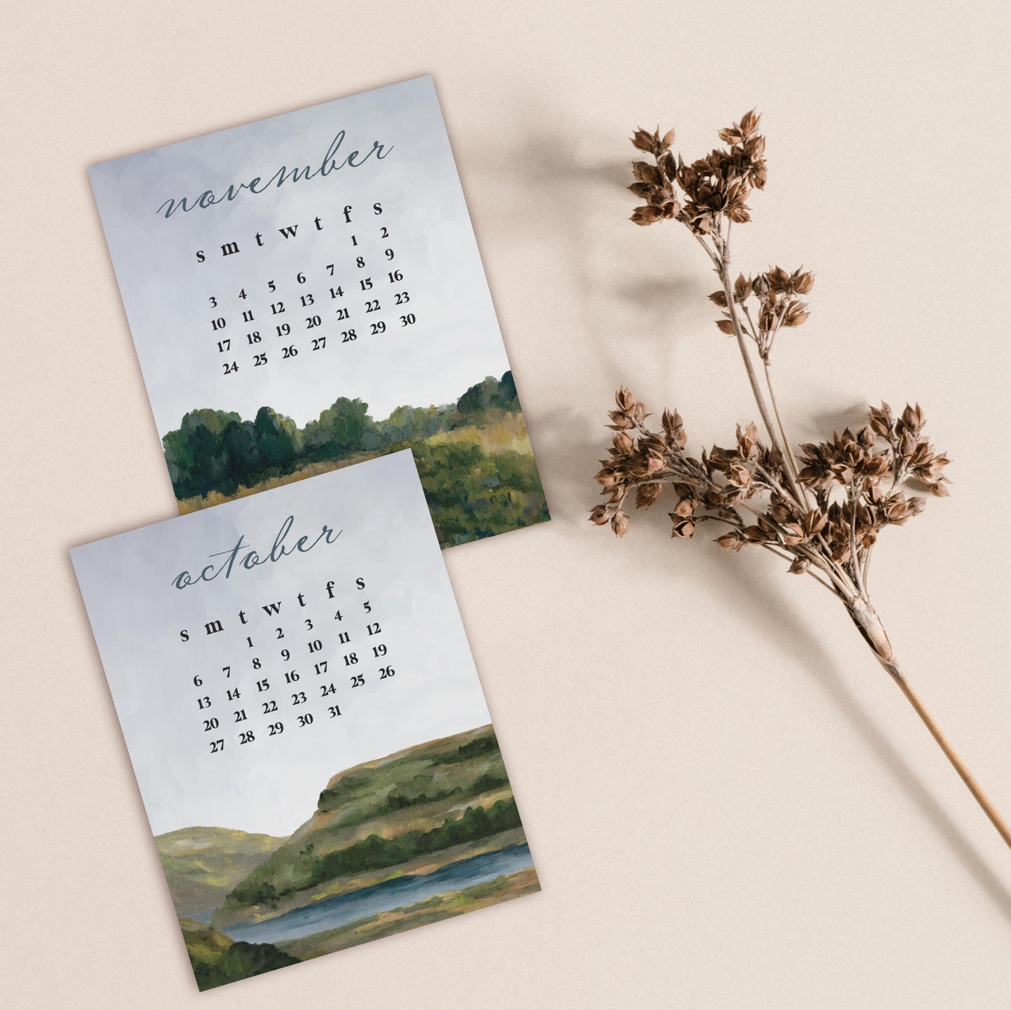 2024 Landscape Art Desk Calendar – Bloomfully Paperie