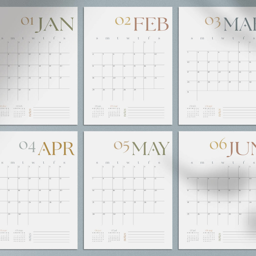 
                      
                        Minimalist 2024 Wall Calendar, Monthly Calendar, Eco-friendly Recycled Paper,
                      
                    