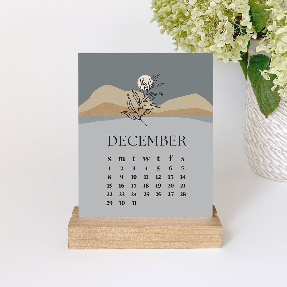 
                      
                        2024 Boho Landscape Desk Calendar With Maple Wood Stand
                      
                    
