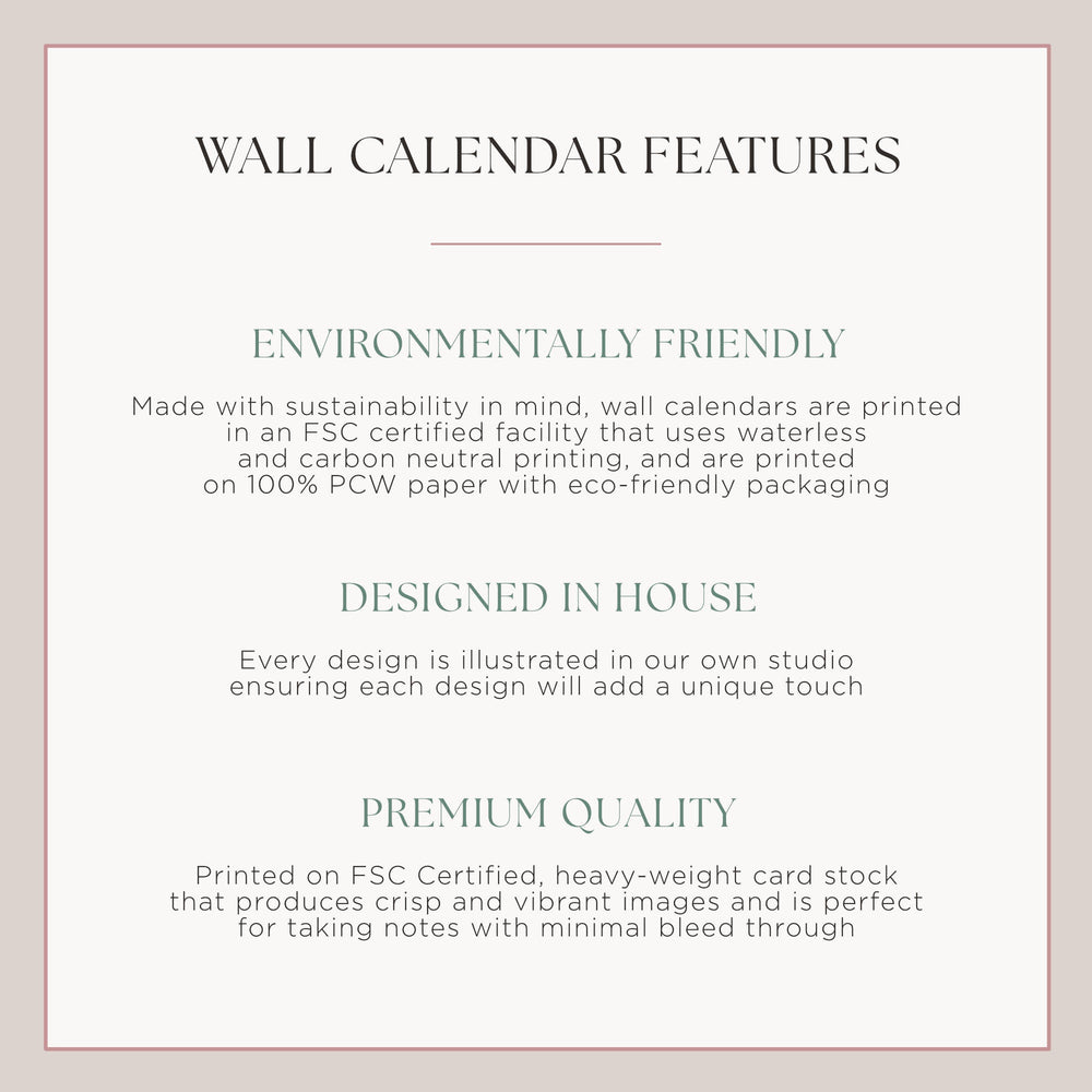 
                      
                        Eco-Friendly 2024 Wall Calendar, Painted Landscape Art Calendar,
                      
                    