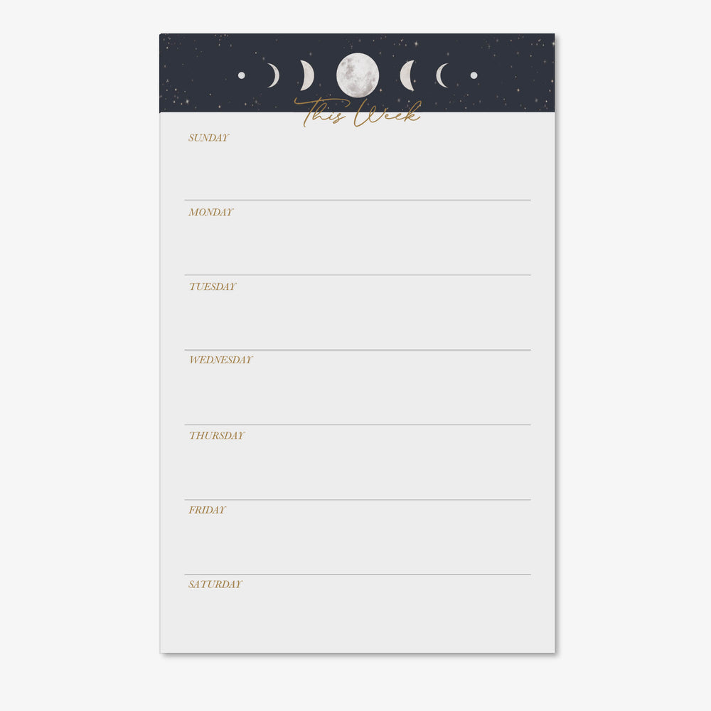 Moon Phase Weekly Planner Pad